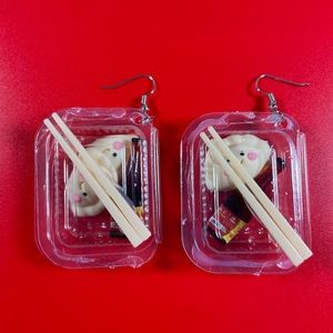 Bento box 🍱 earrings 🥟🥢